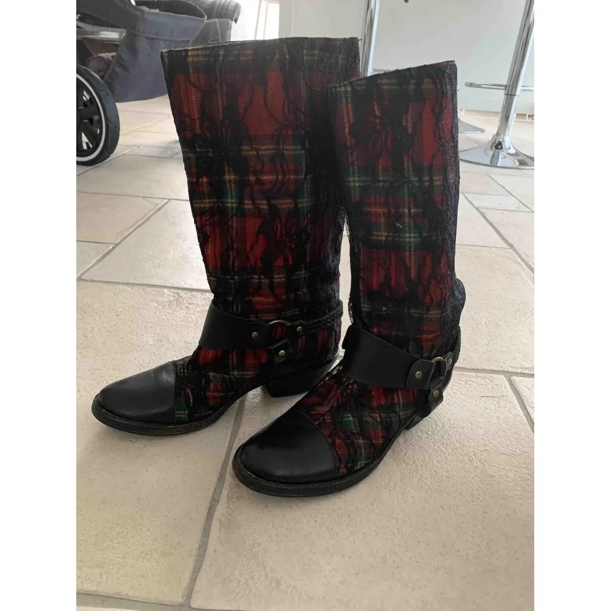 Kenzo Cloth riding boots for sale