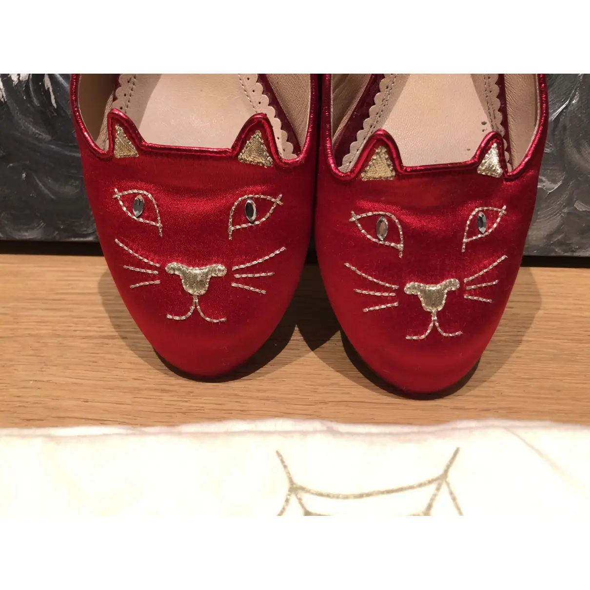 Buy Charlotte Olympia Kitty cloth ballet flats online