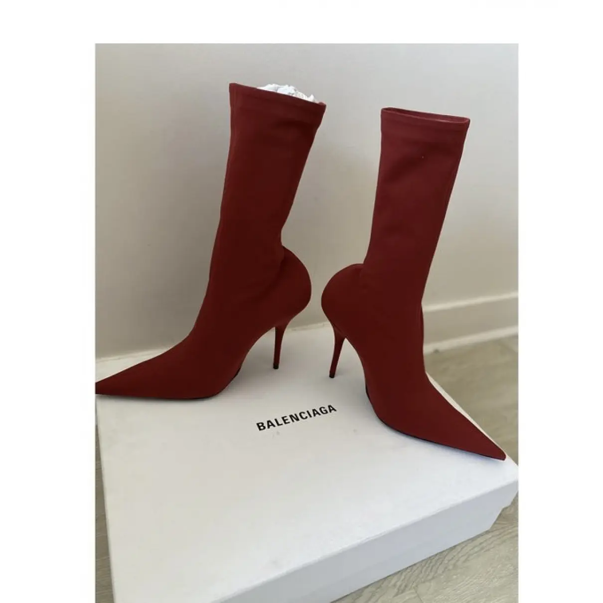 Buy Balenciaga Knife cloth ankle boots online