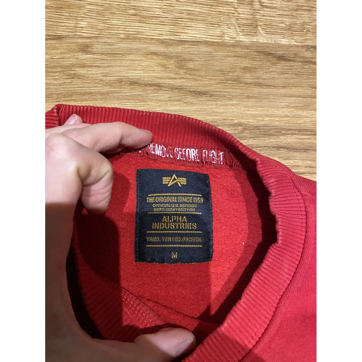 Sweatshirt Alpha Industries Red size M International in Cotton - 39973241