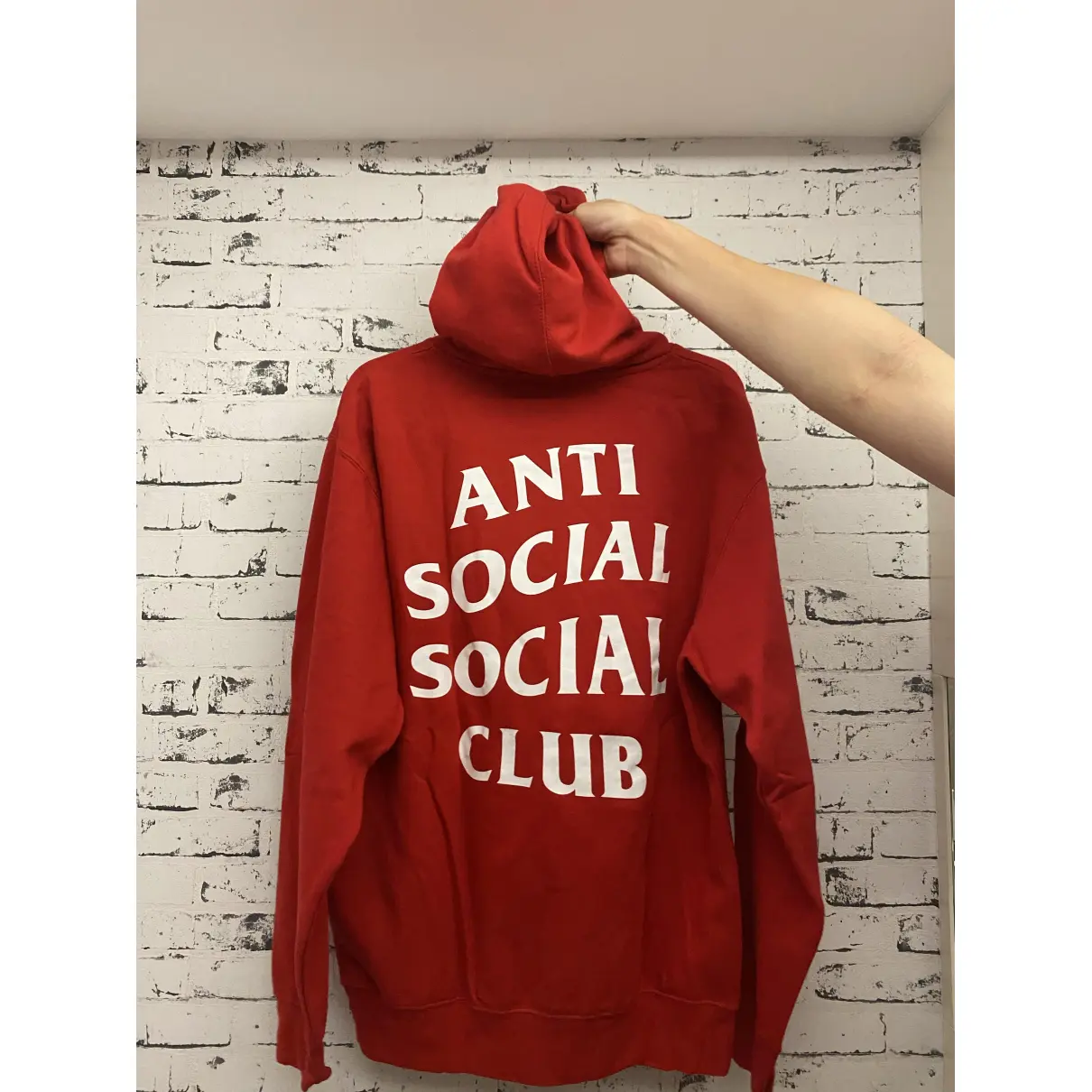 Buy Anti Social Social Club Red Cotton Knitwear & Sweatshirt online