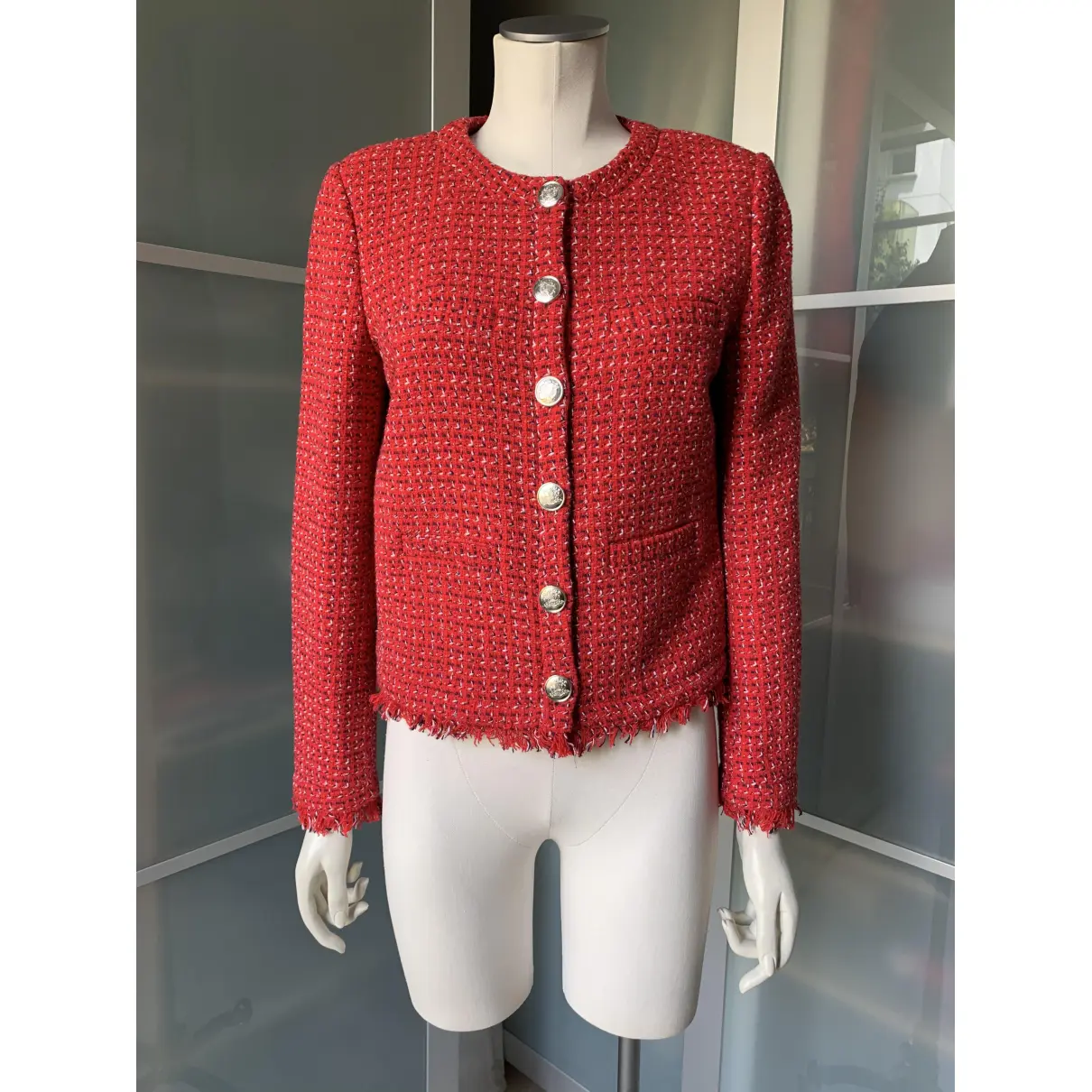 Buy Claudie Pierlot Red Cotton Jacket online