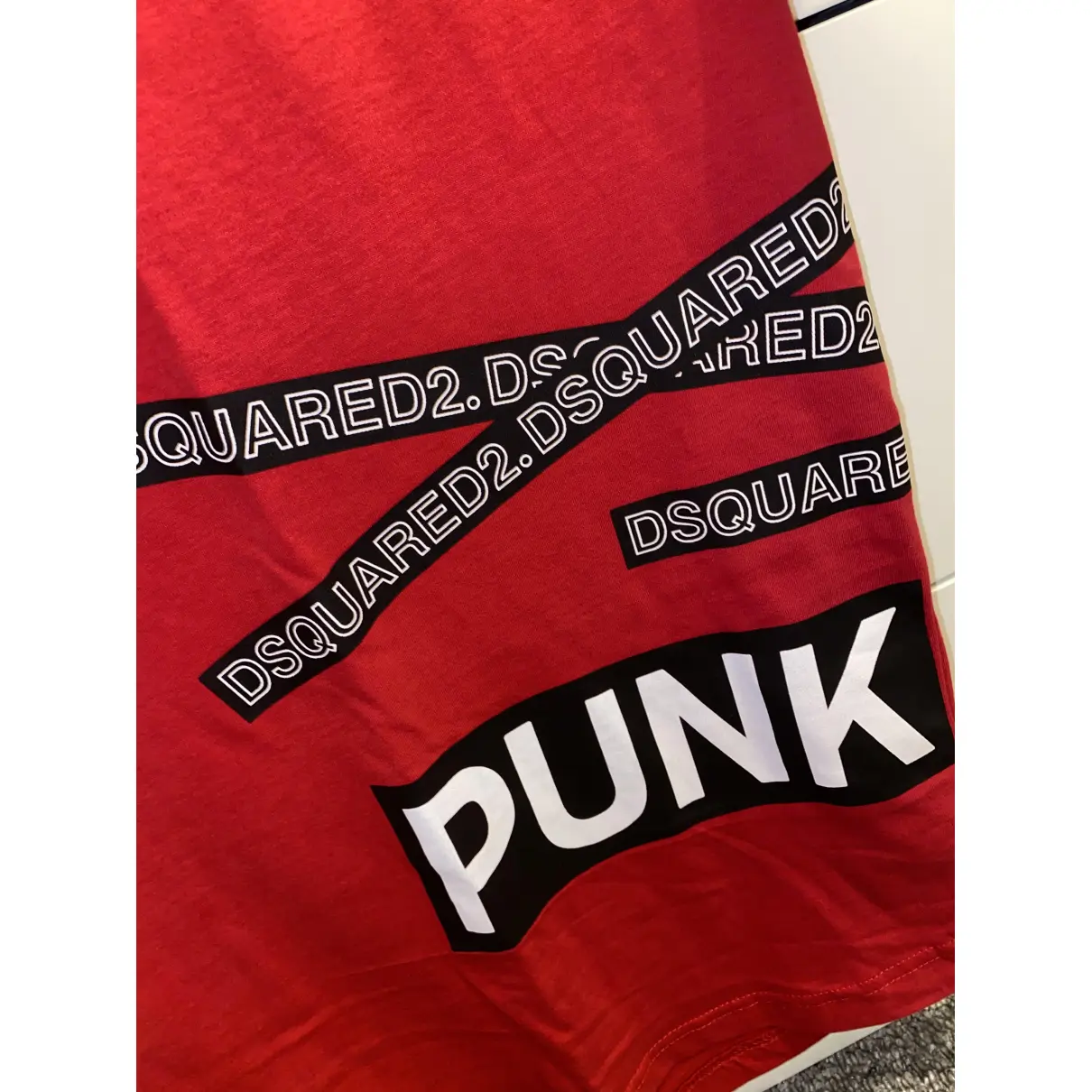 Red Cotton T-shirt Dsquared2