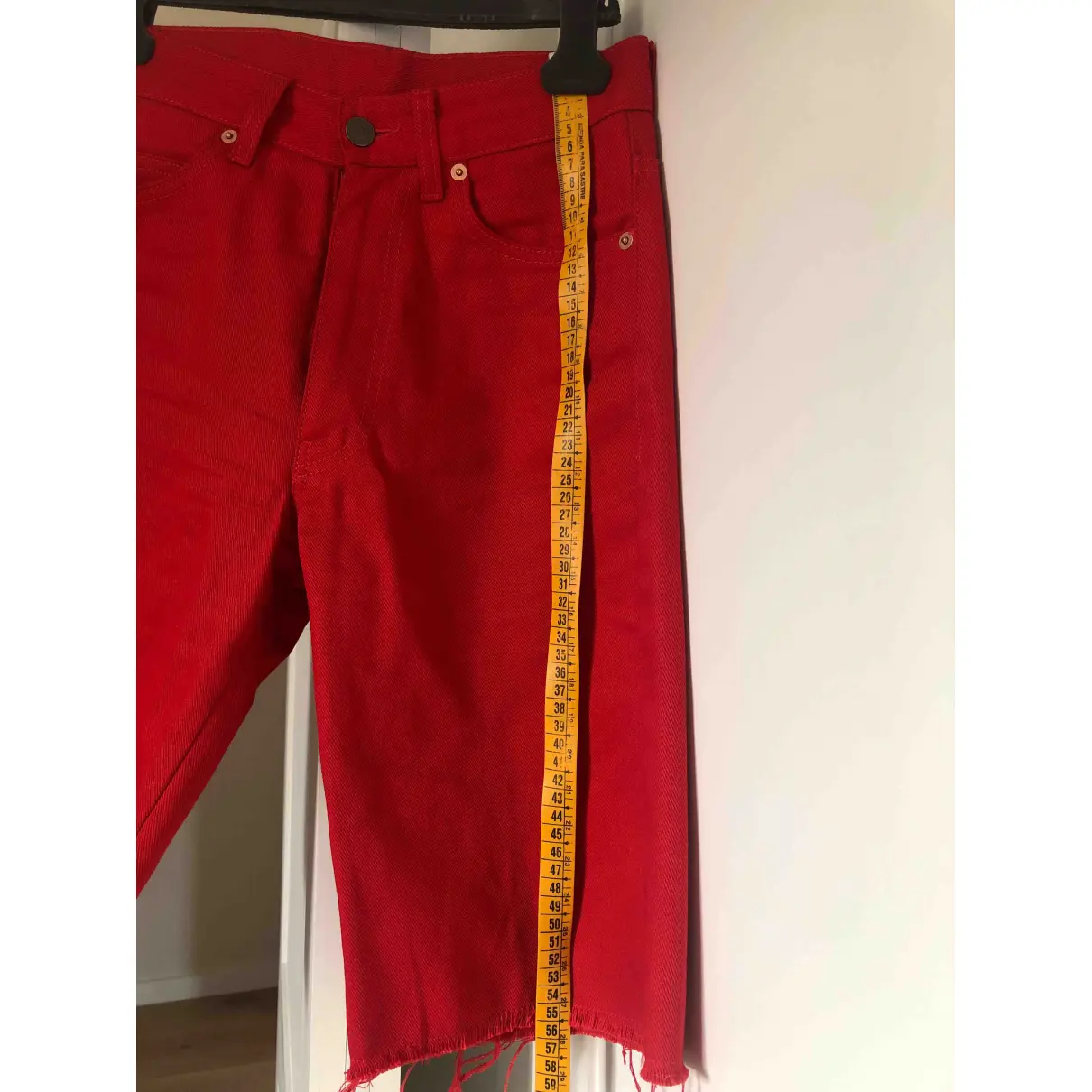 Red Cotton Jeans Gucci