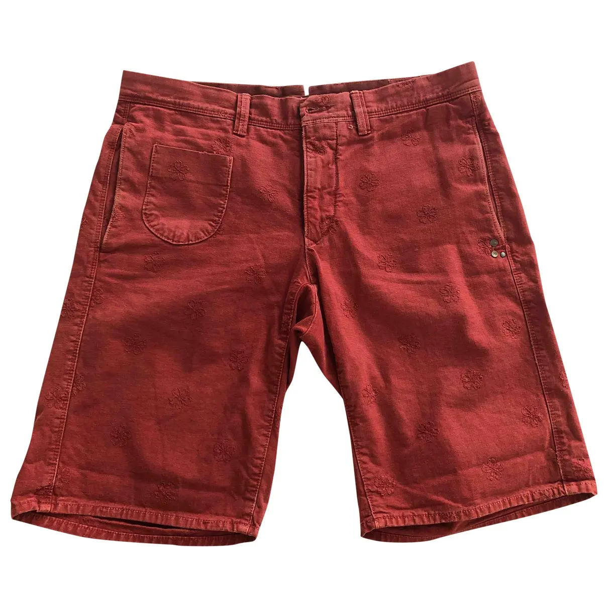 Red Cotton Shorts Incotex