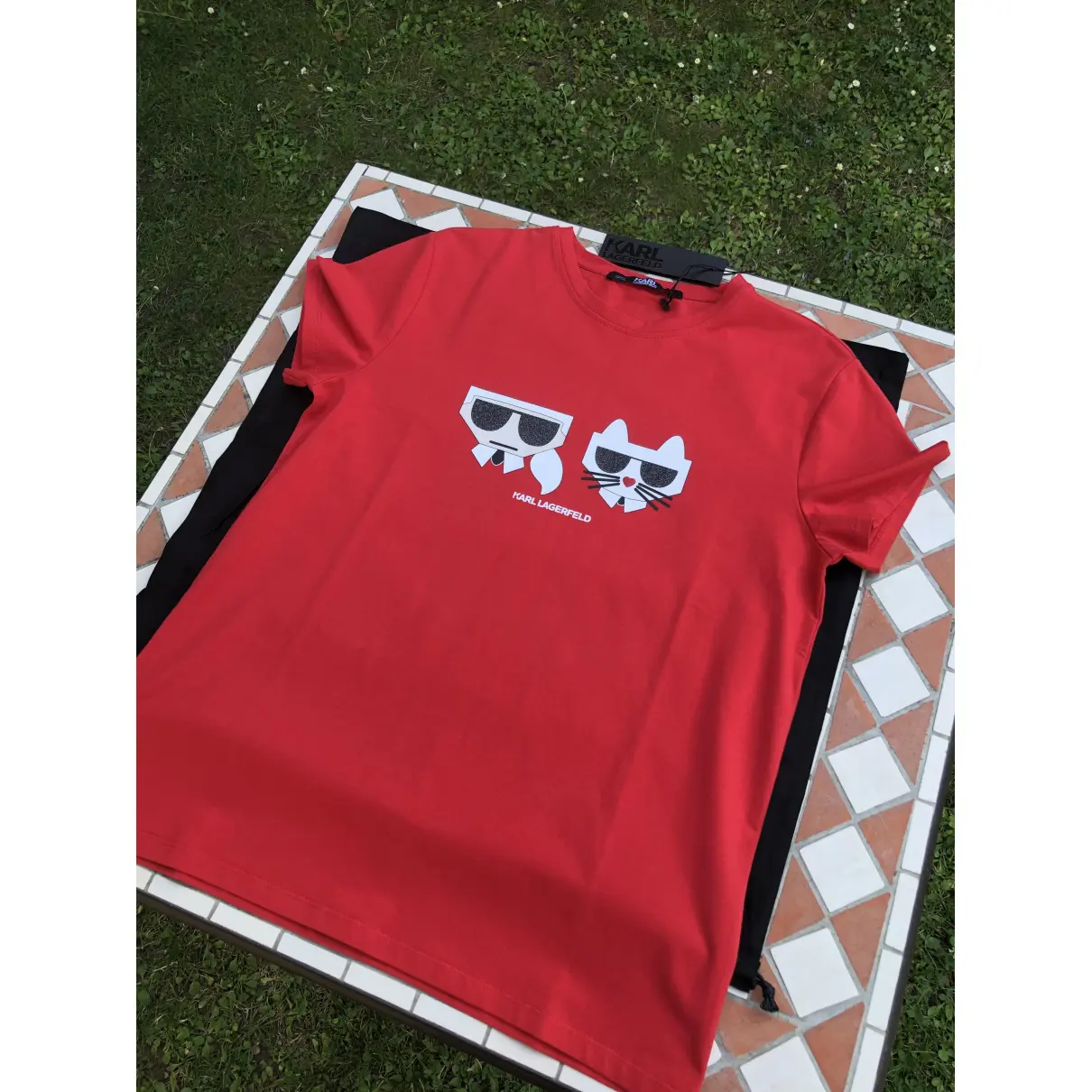 Buy Karl Red Cotton T-shirt online
