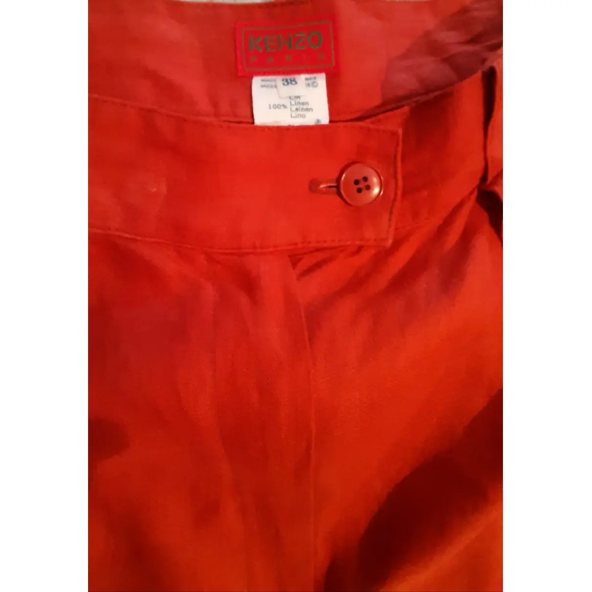Buy Kenzo Red Cotton Shorts online - Vintage