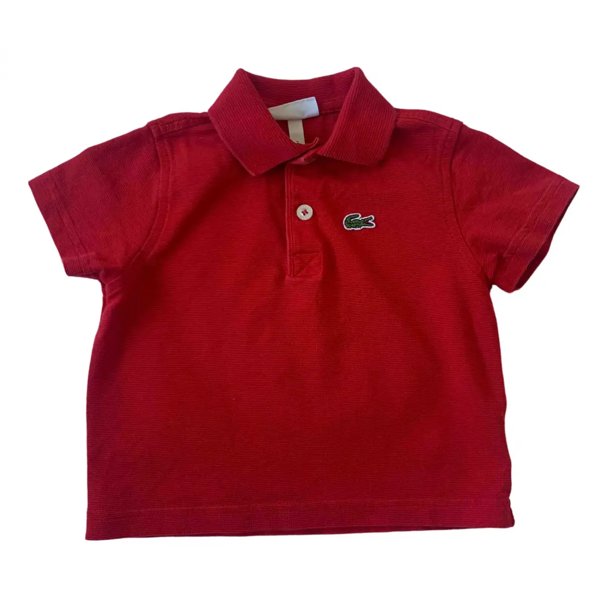 Red Cotton Top Lacoste