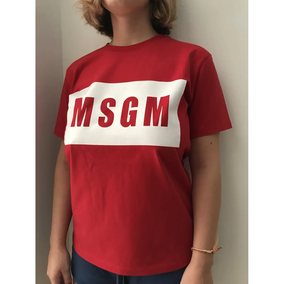 Red Cotton Top MSGM