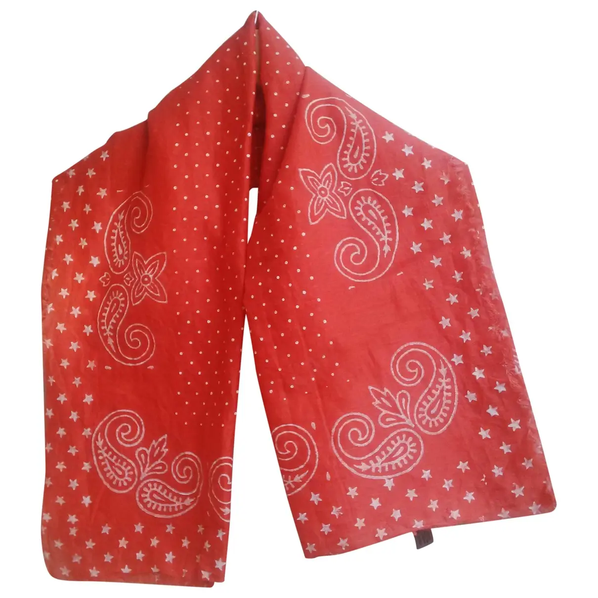 Red Cotton Scarf Bonpoint