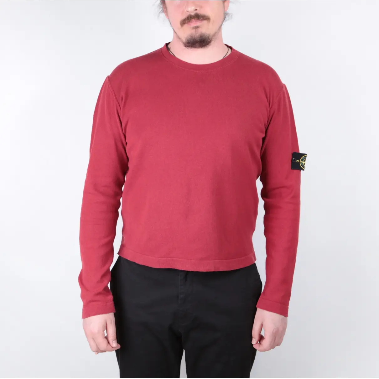 Stone Island Red Cotton Knitwear & Sweatshirt for sale - Vintage