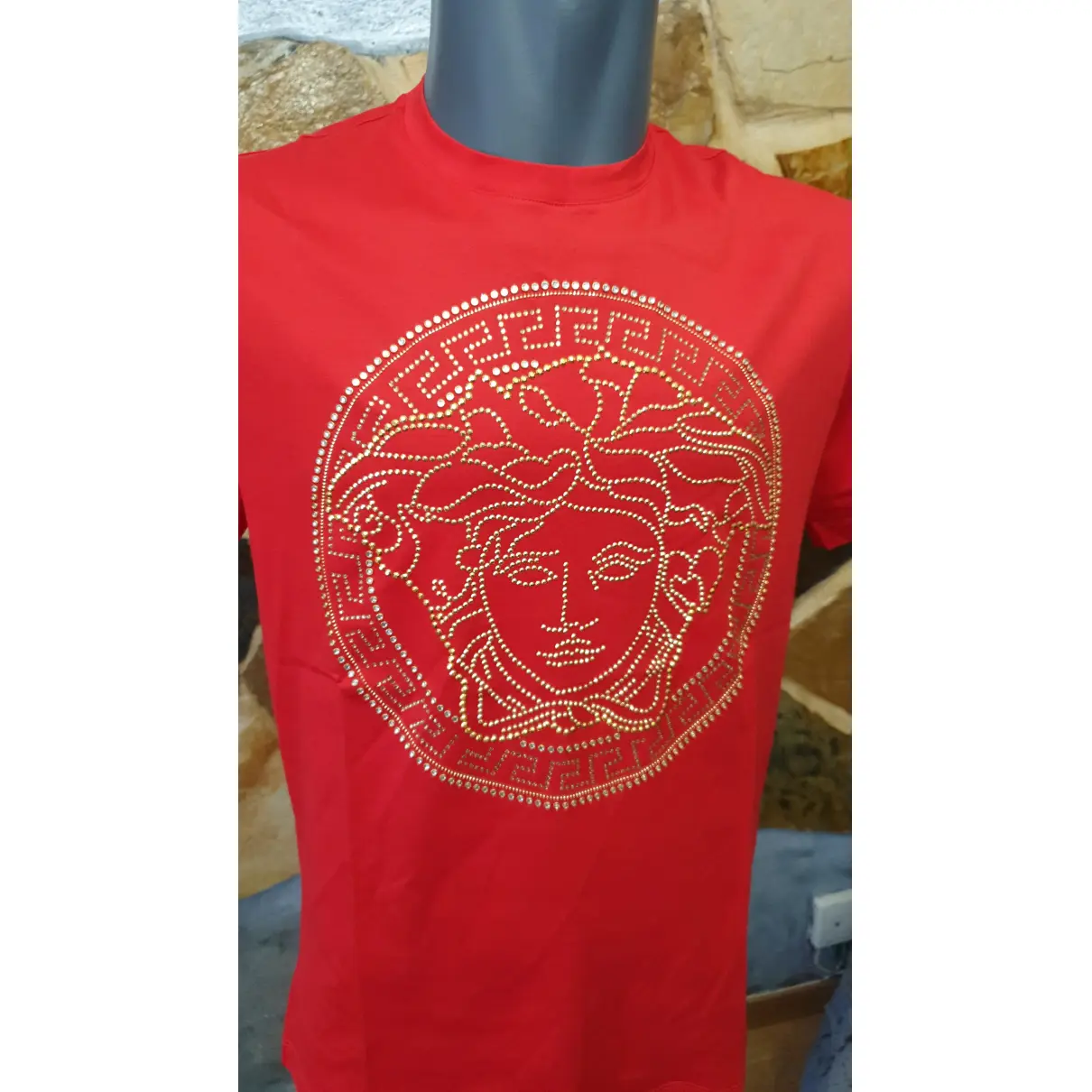 Red Cotton T-shirt Versace