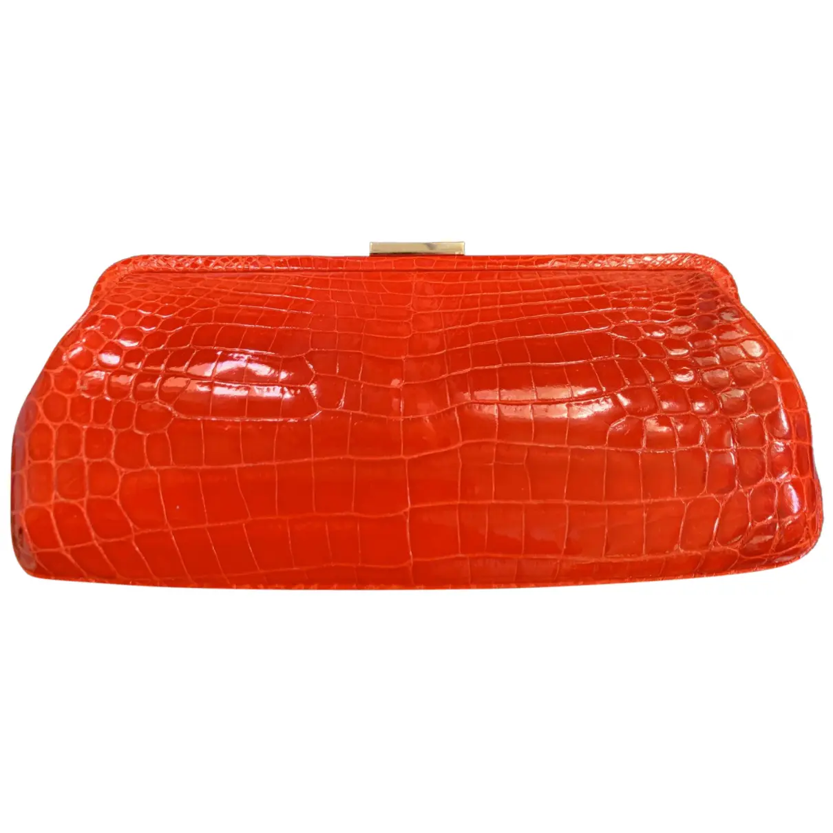 Crocodile clutch bag