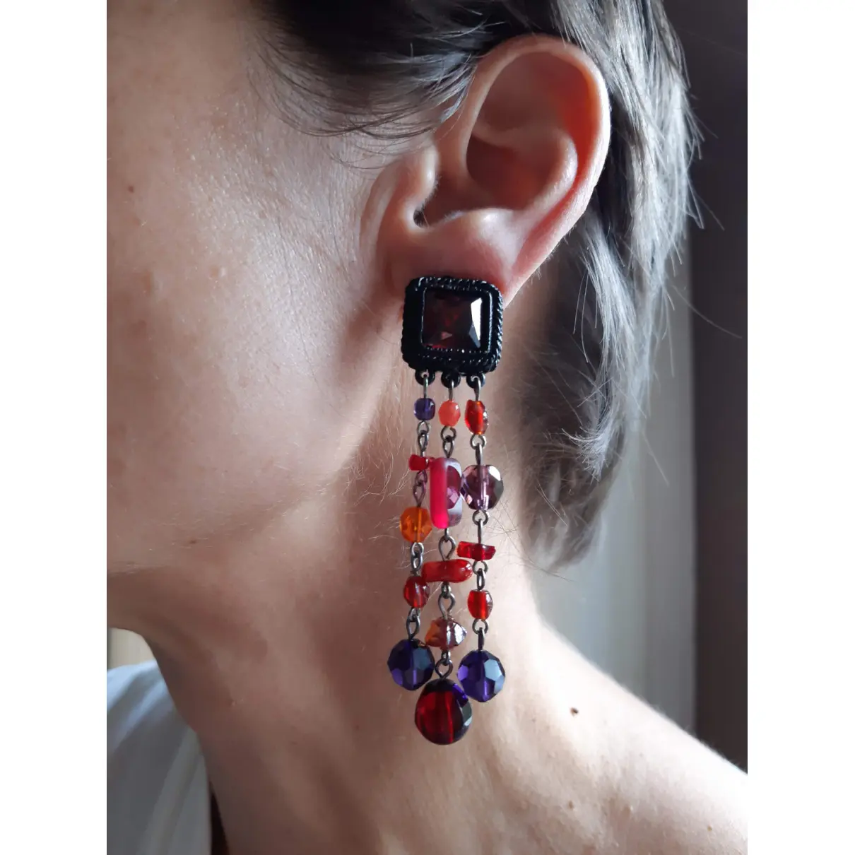 Crystal earrings Poggi