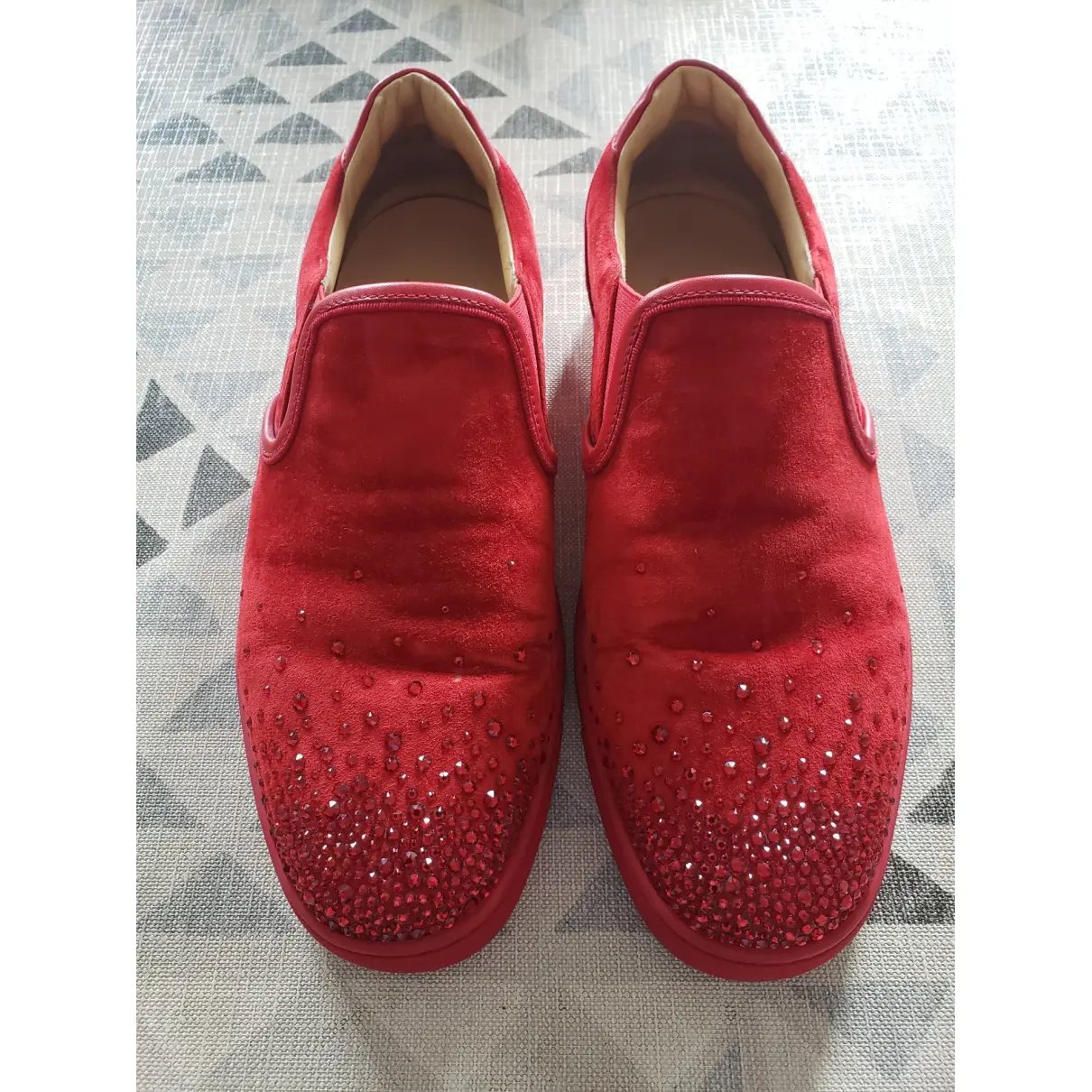 Glitter low trainers Christian Louboutin