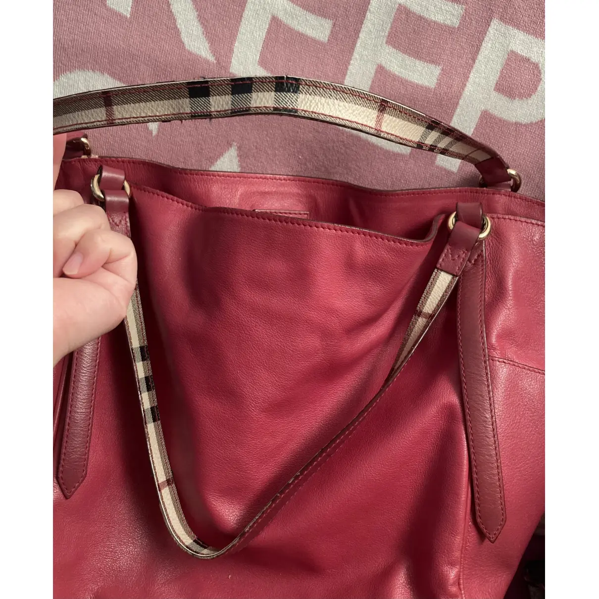 Leather bag Burberry