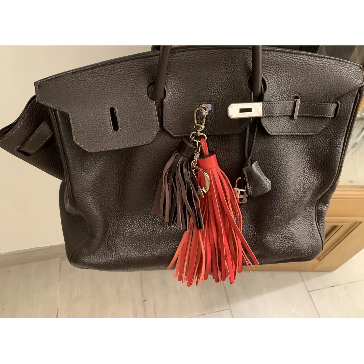 Carolina Herrera Leather bag charm for sale