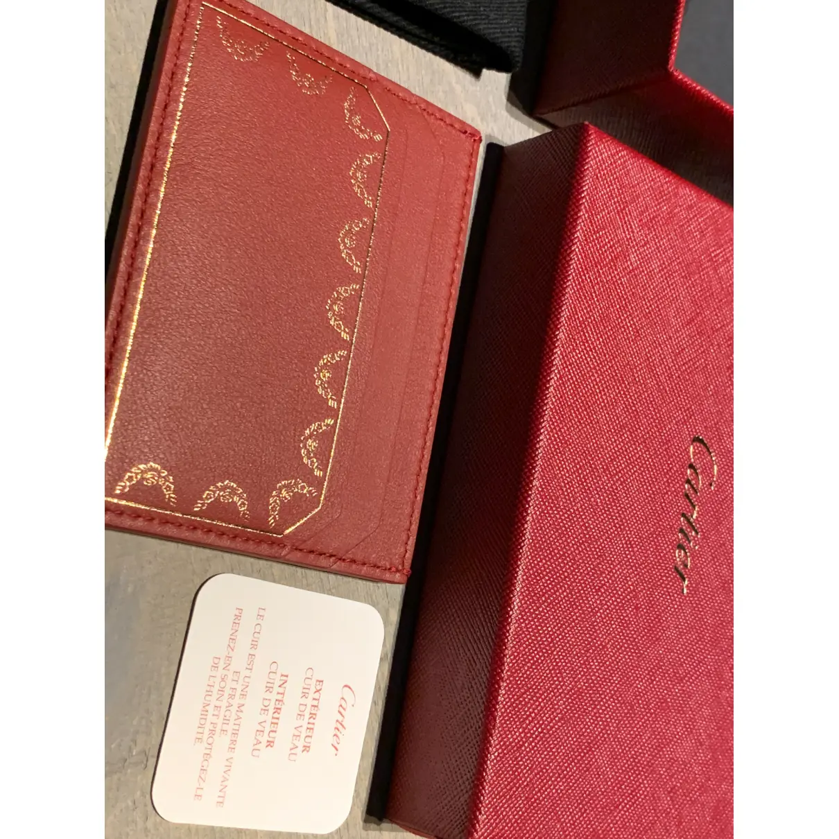 Leather card wallet Cartier