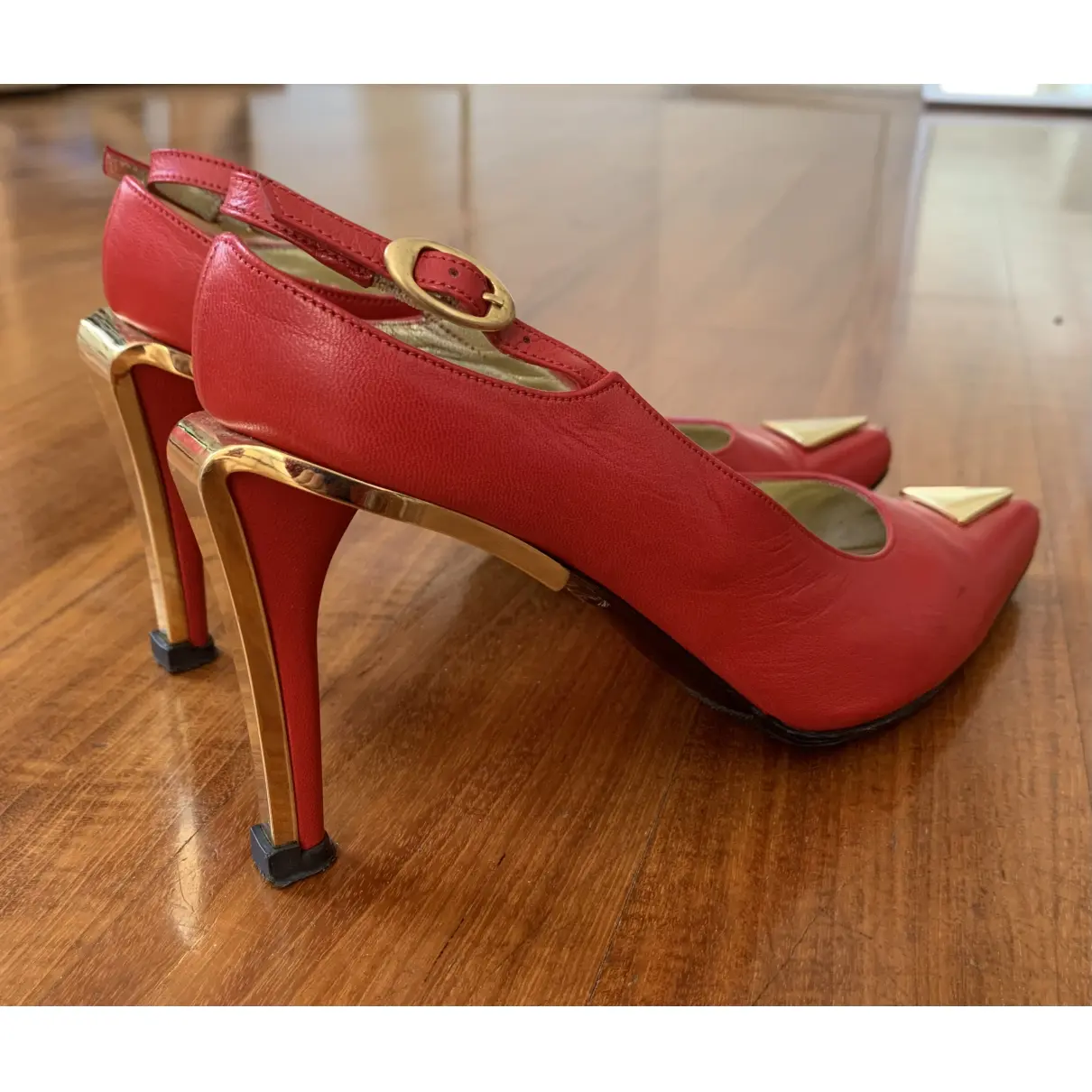 Leather heels Charles Jourdan - Vintage