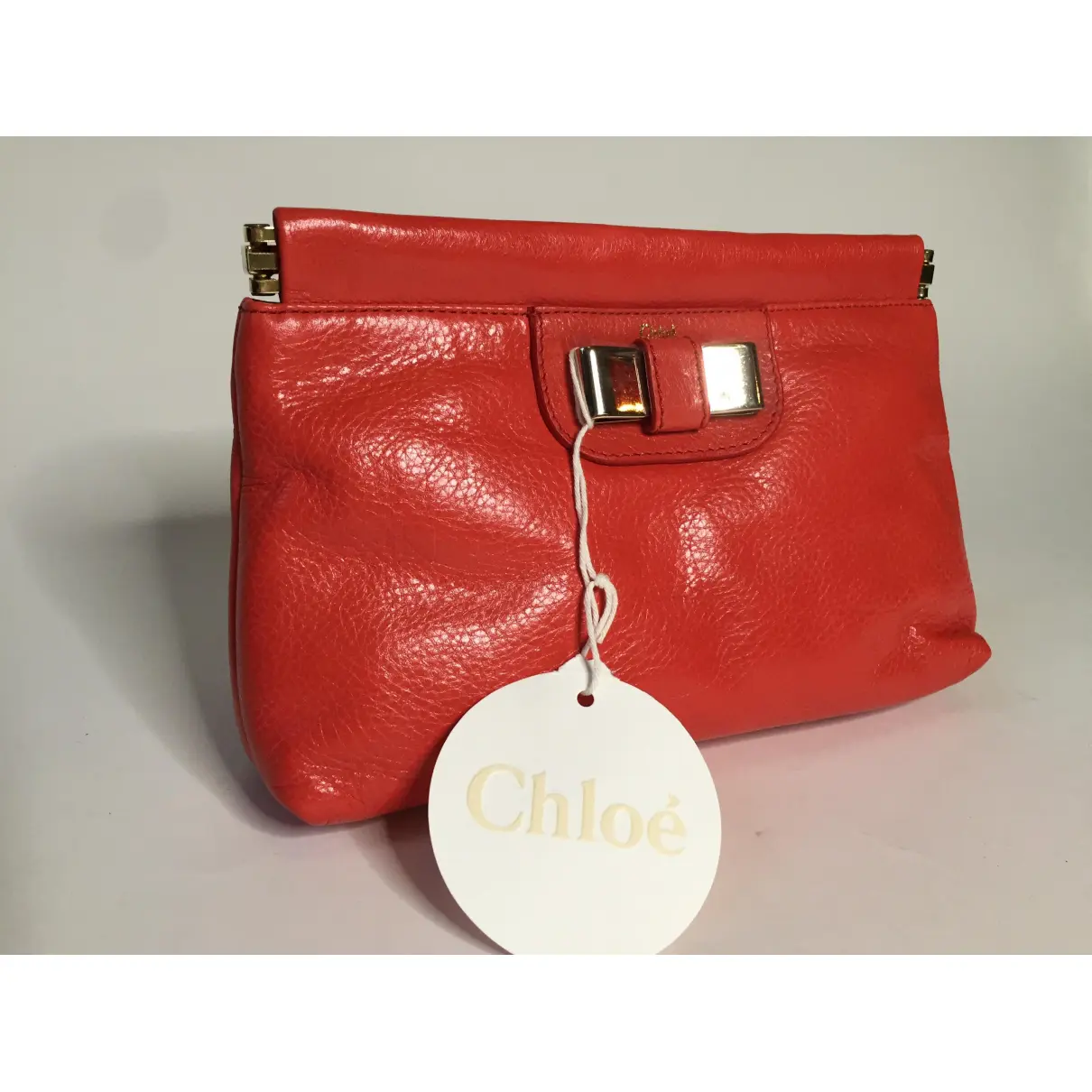 Leather clutch bag Chloé