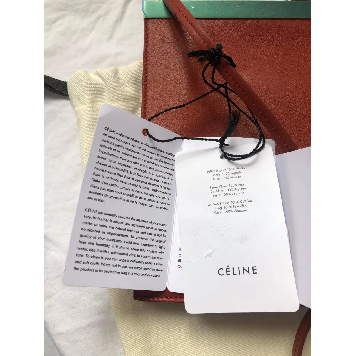 Clasp leather crossbody bag Celine