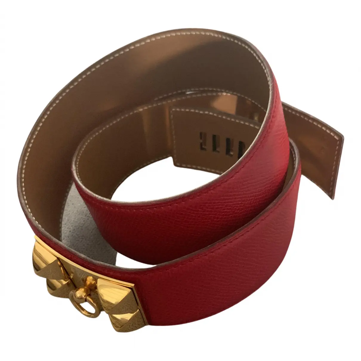 Collier de chien leather belt Hermès - Vintage