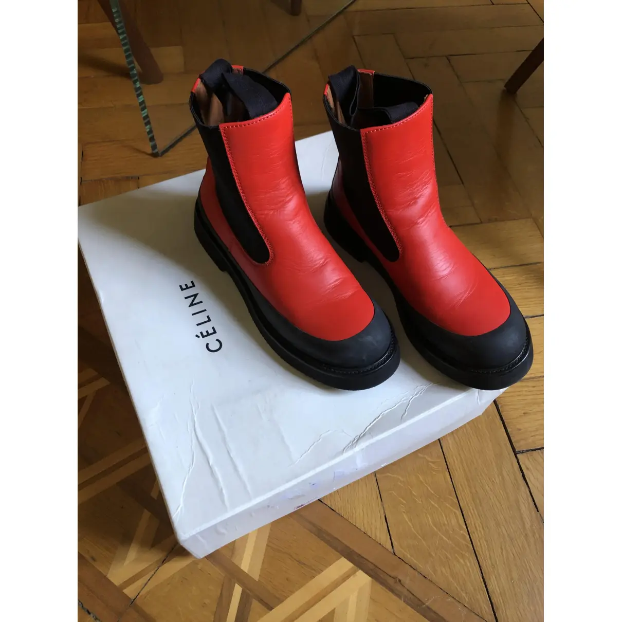 Country Boots leather ankle boots Celine