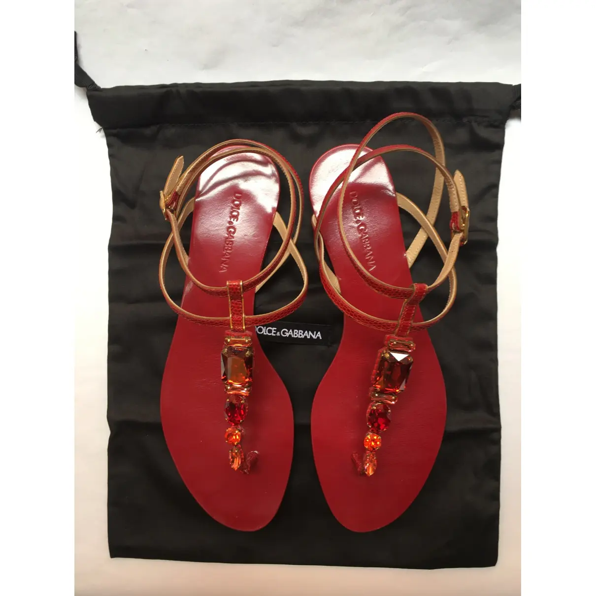 Leather flip flops Dolce & Gabbana