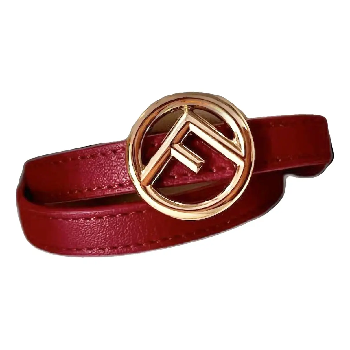 F is Fendi leather bracelet