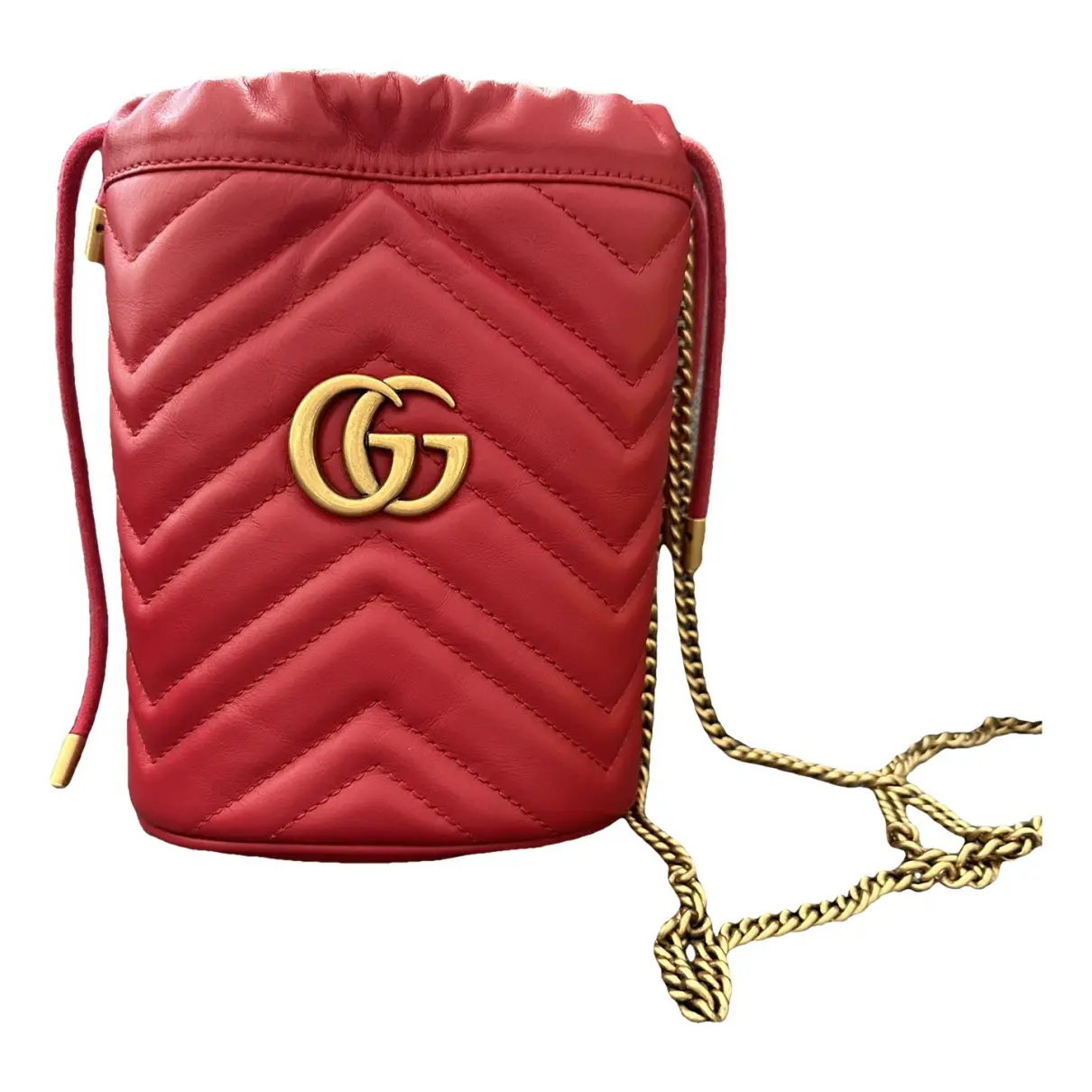 GG Marmont Chain Bucket leather crossbody bag