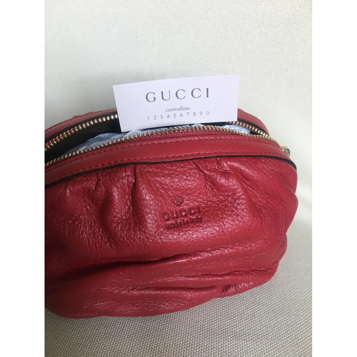 Leather travel bag Gucci