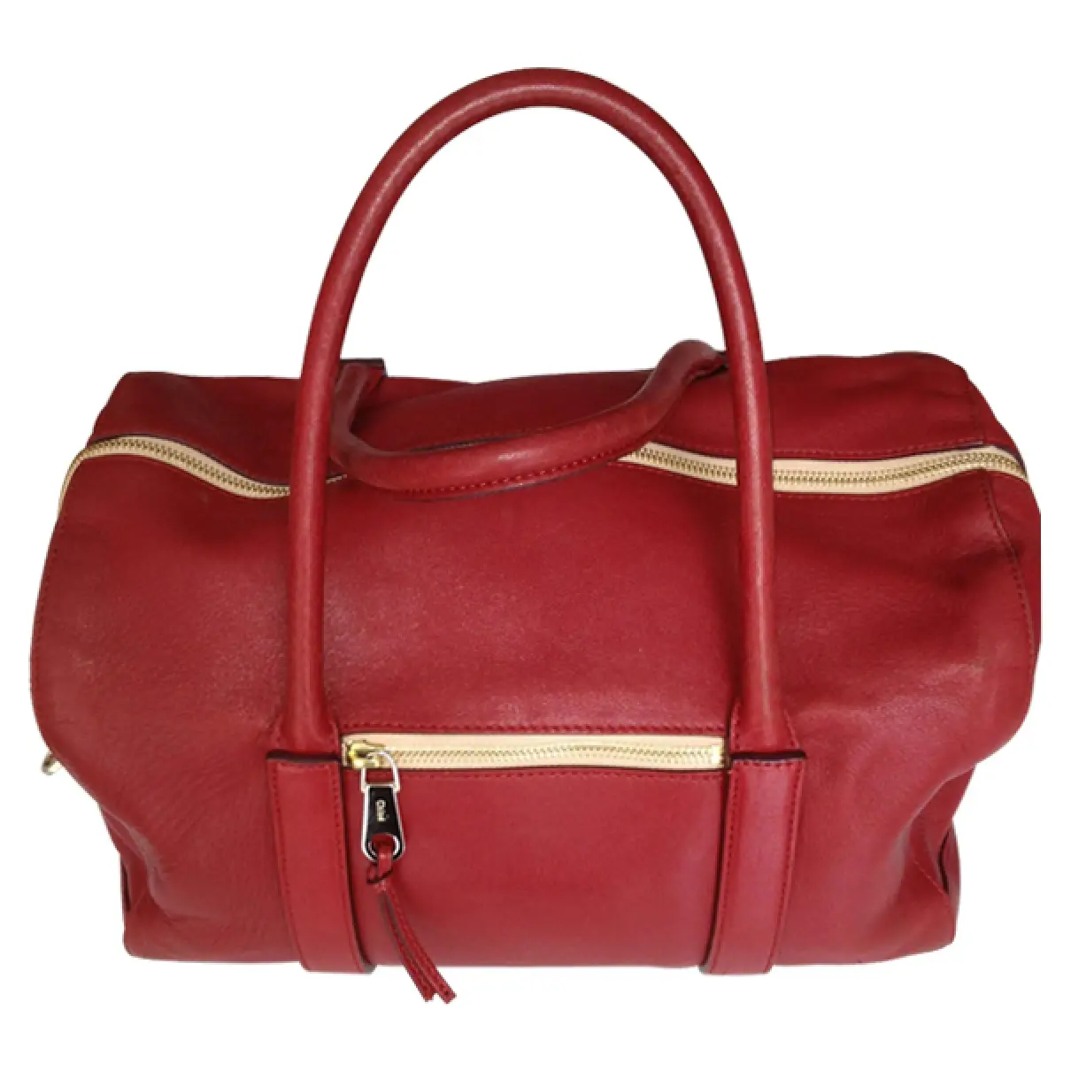 Red Leather Handbag Madeleine Chloé
