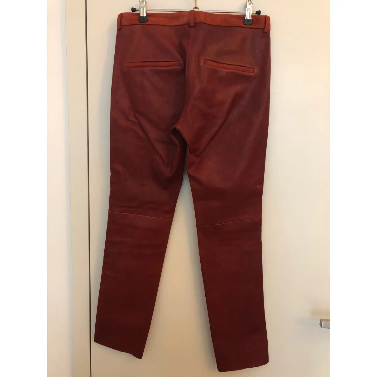 Buy Isabel Marant Leather straight pants online