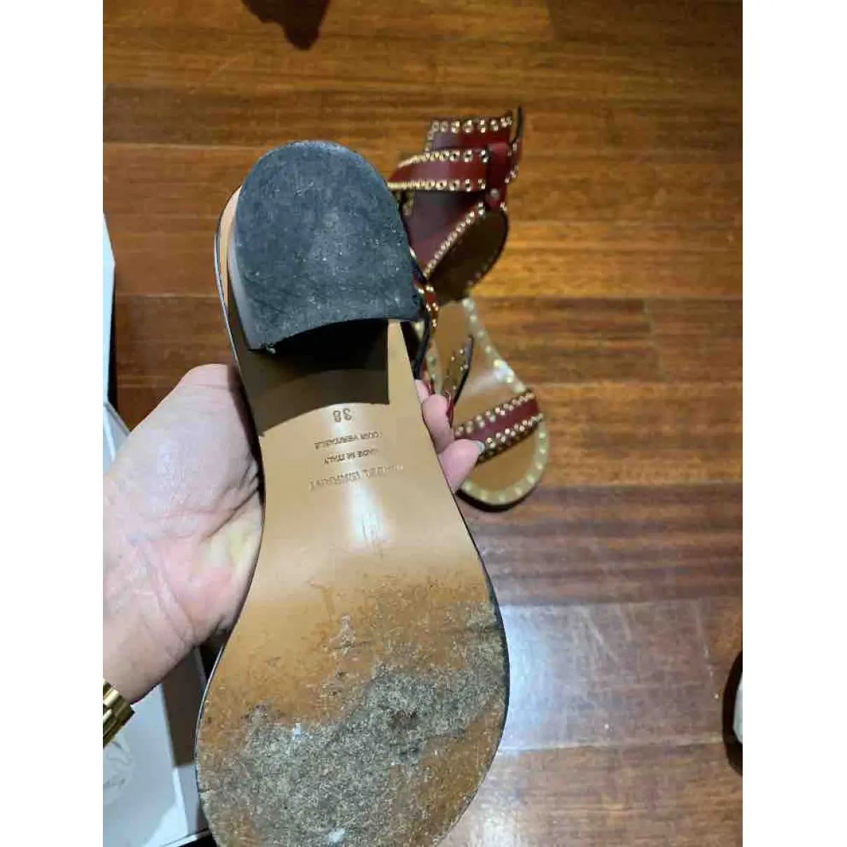 Isabel Marant Jaeryn leather sandal for sale
