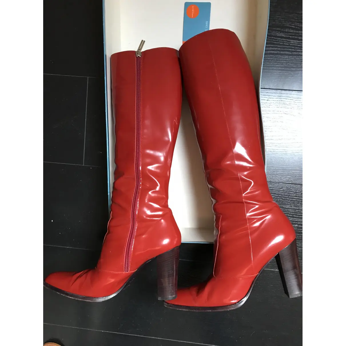 Leather boots Karen Millen - Vintage