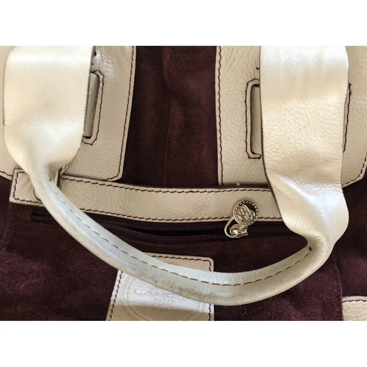 Leather handbag Lancel - Vintage