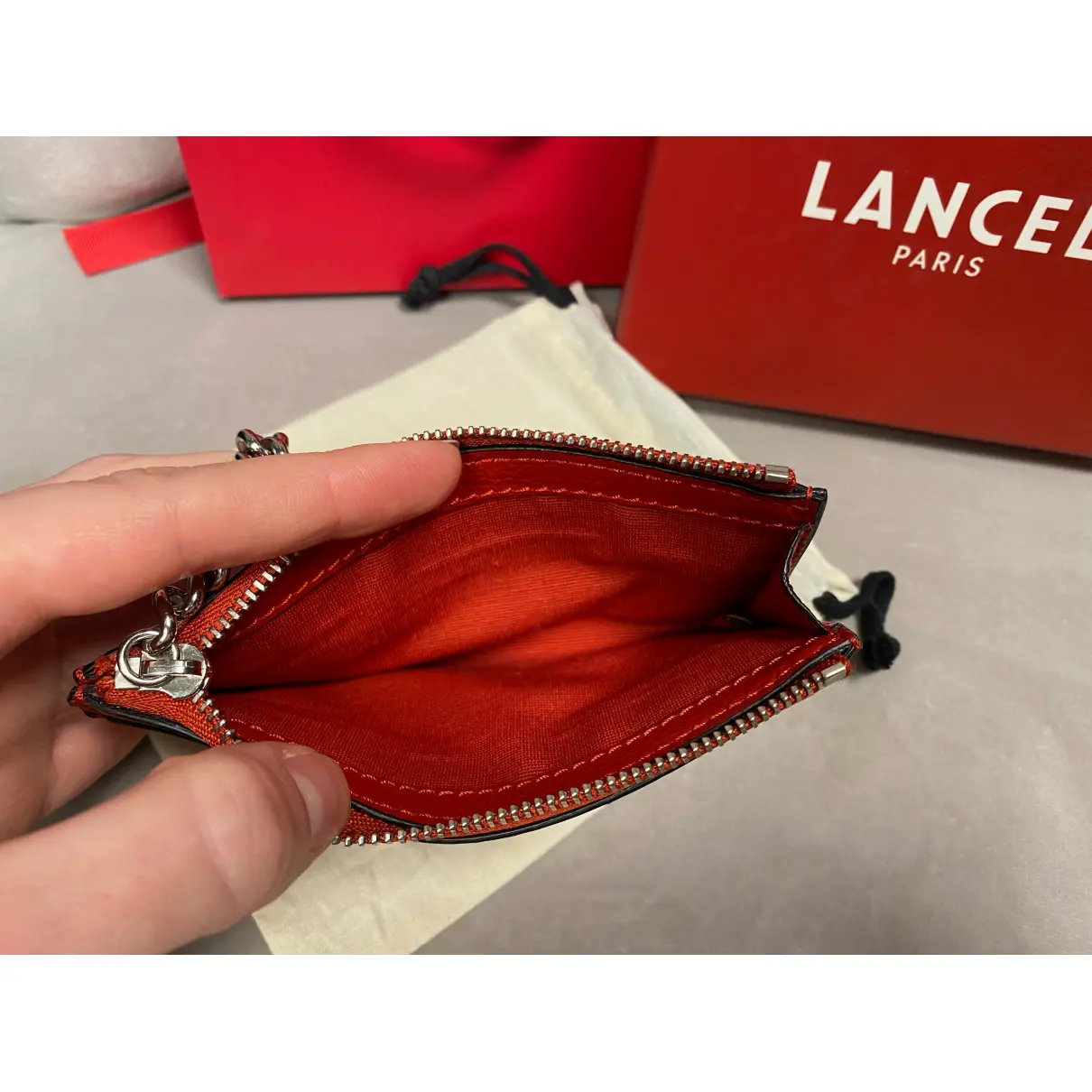 Leather wallet Lancel