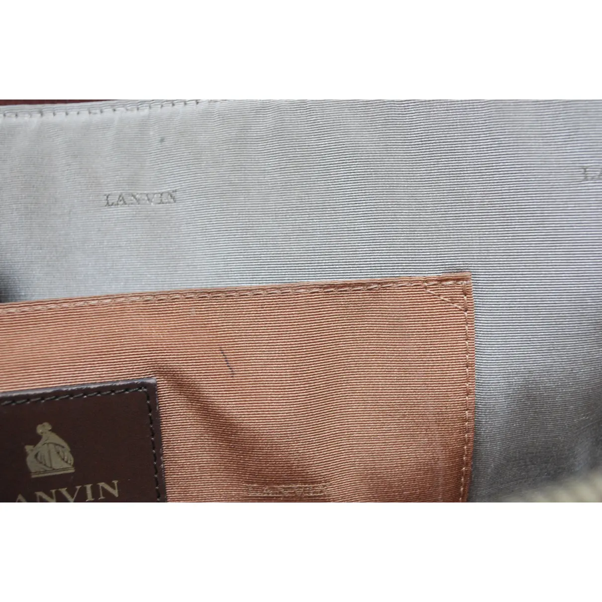 Leather clutch bag Lanvin