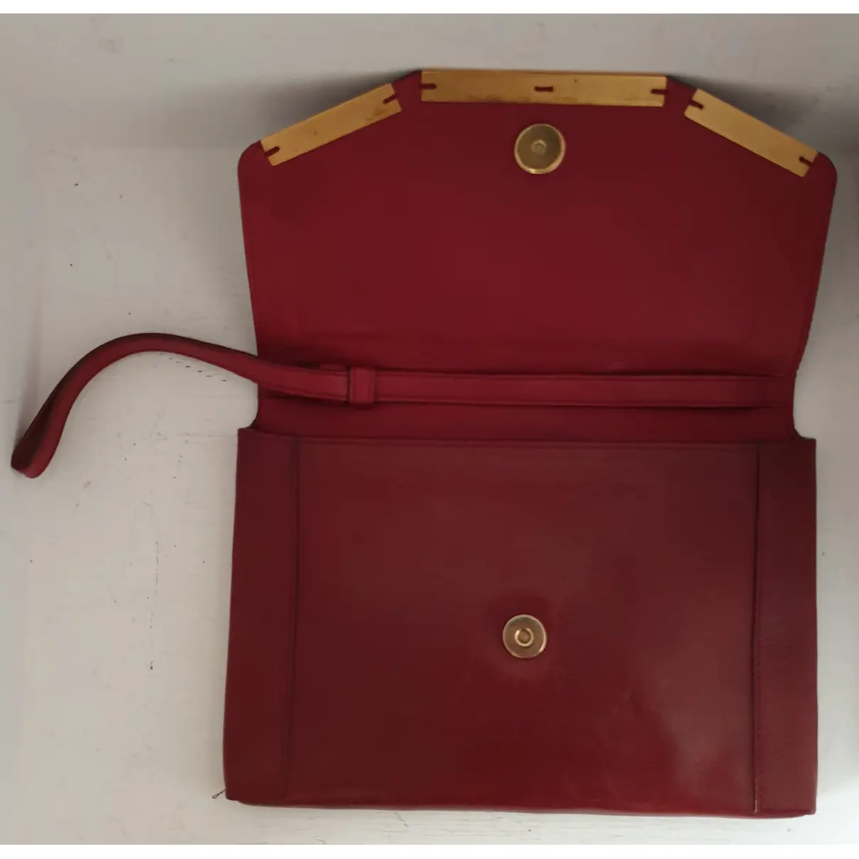 Leather clutch bag Lanvin - Vintage