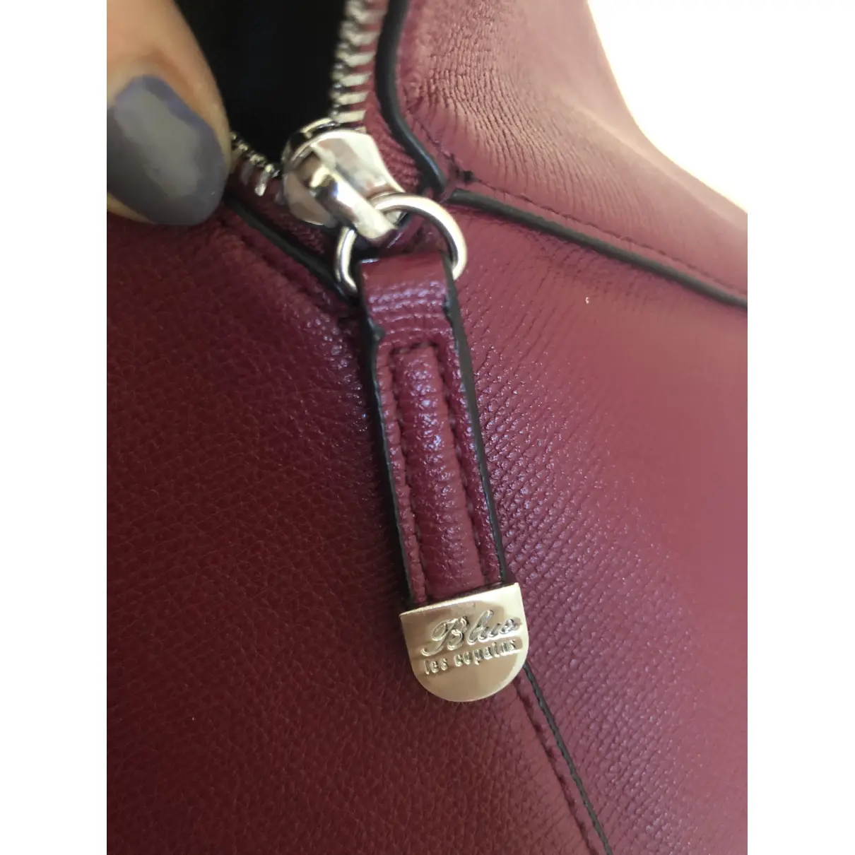 Buy LES COPAINS Leather handbag online