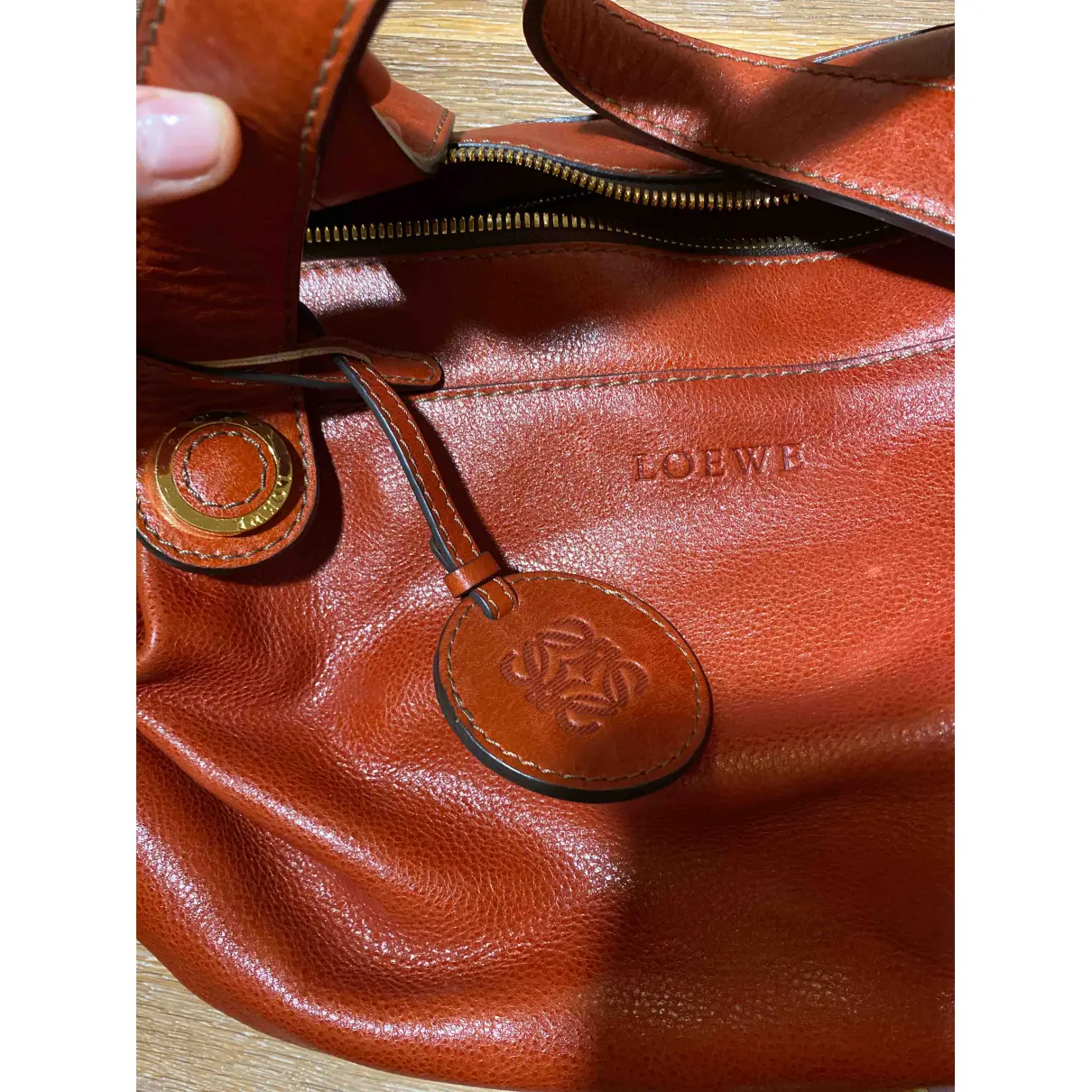 Leather bowling bag Loewe - Vintage