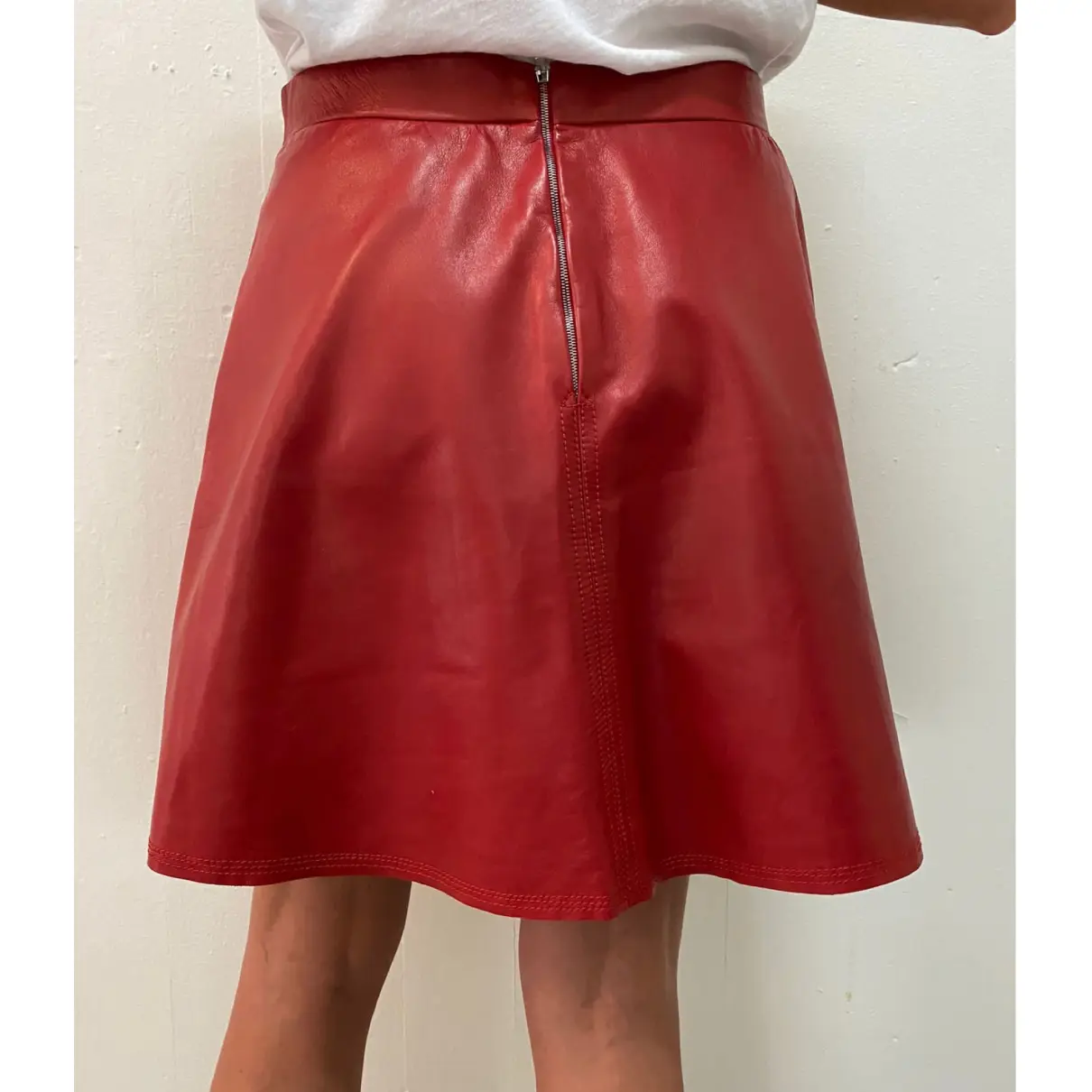 Buy Louis Vuitton Leather mini skirt online