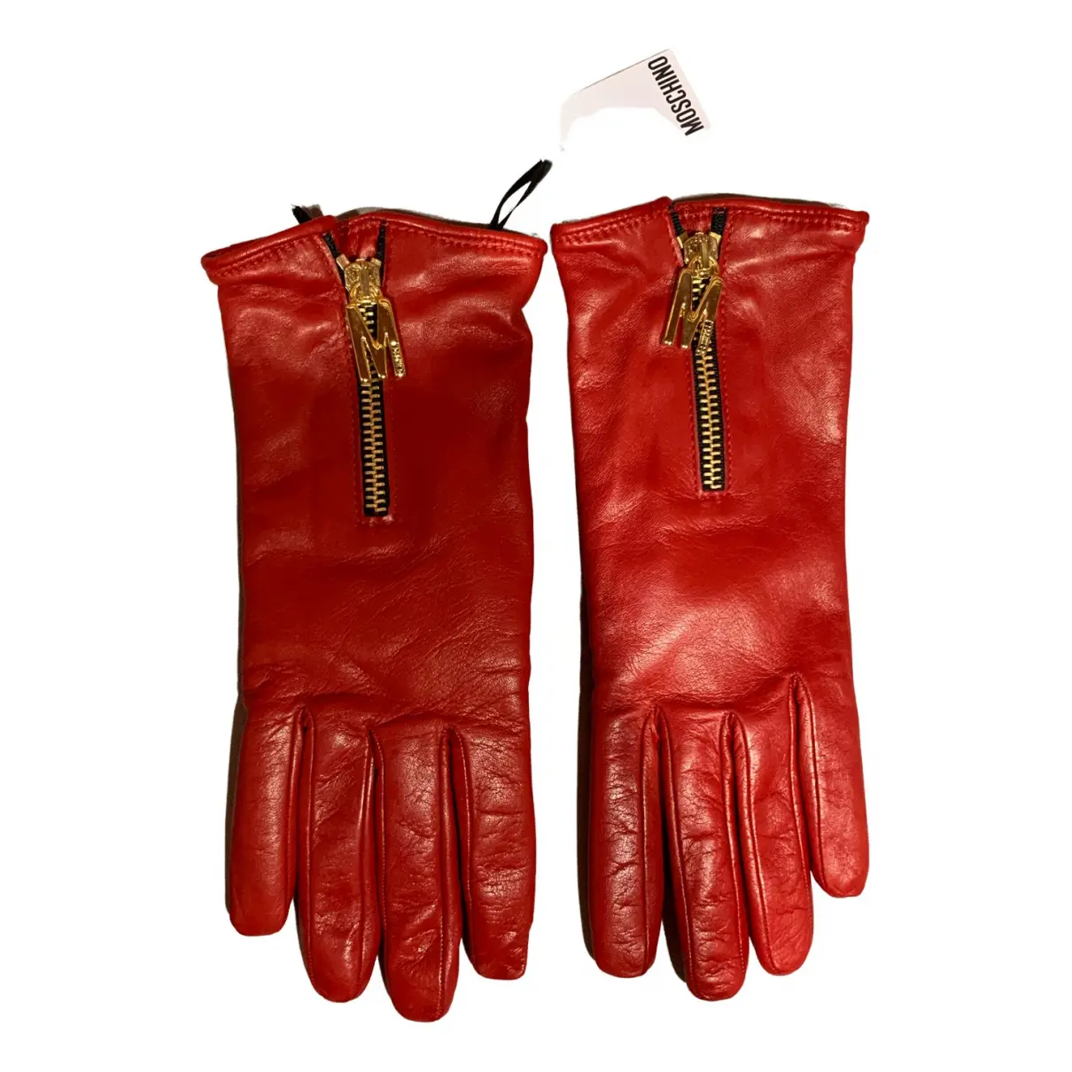 Leather gloves Moschino