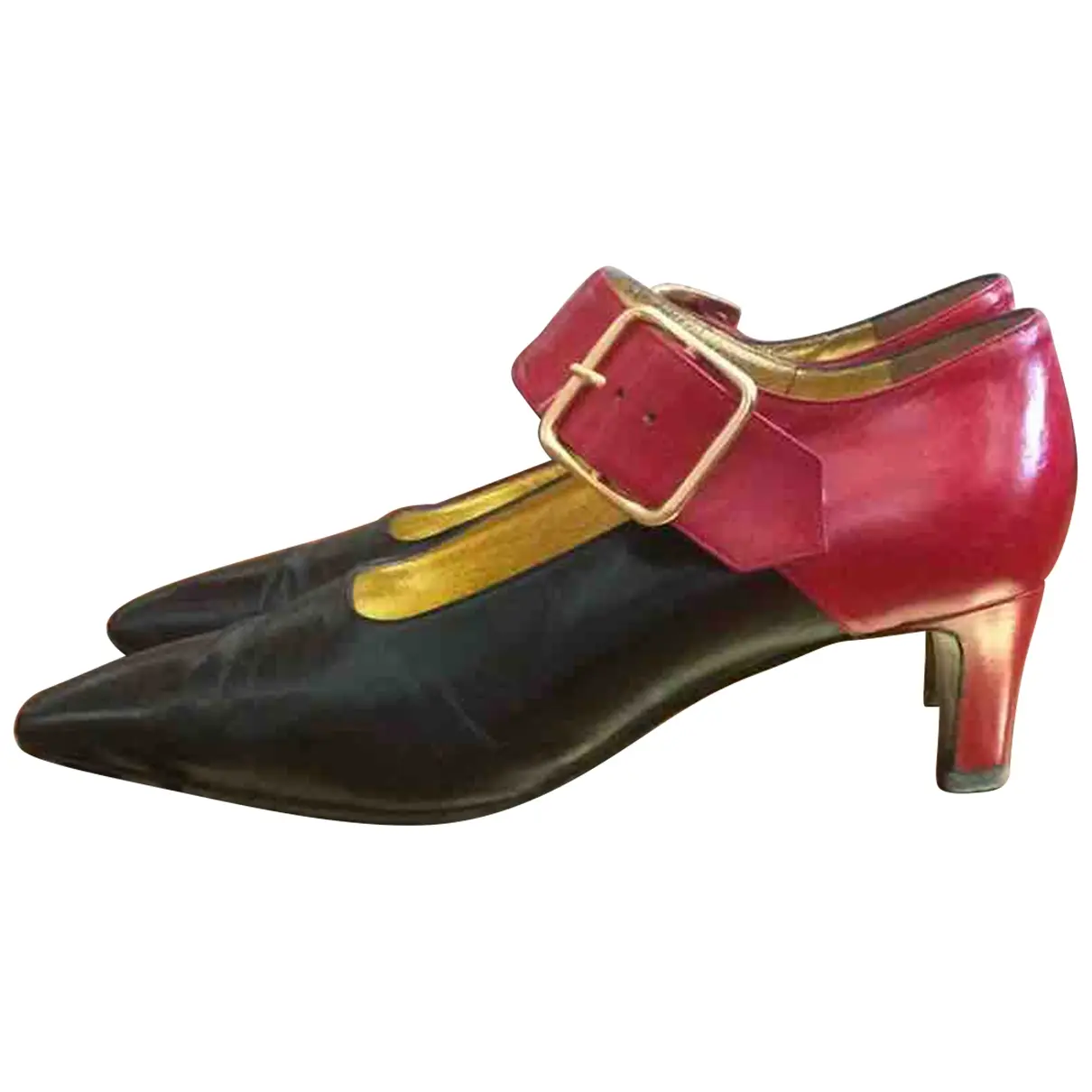 Leather heels Moschino - Vintage