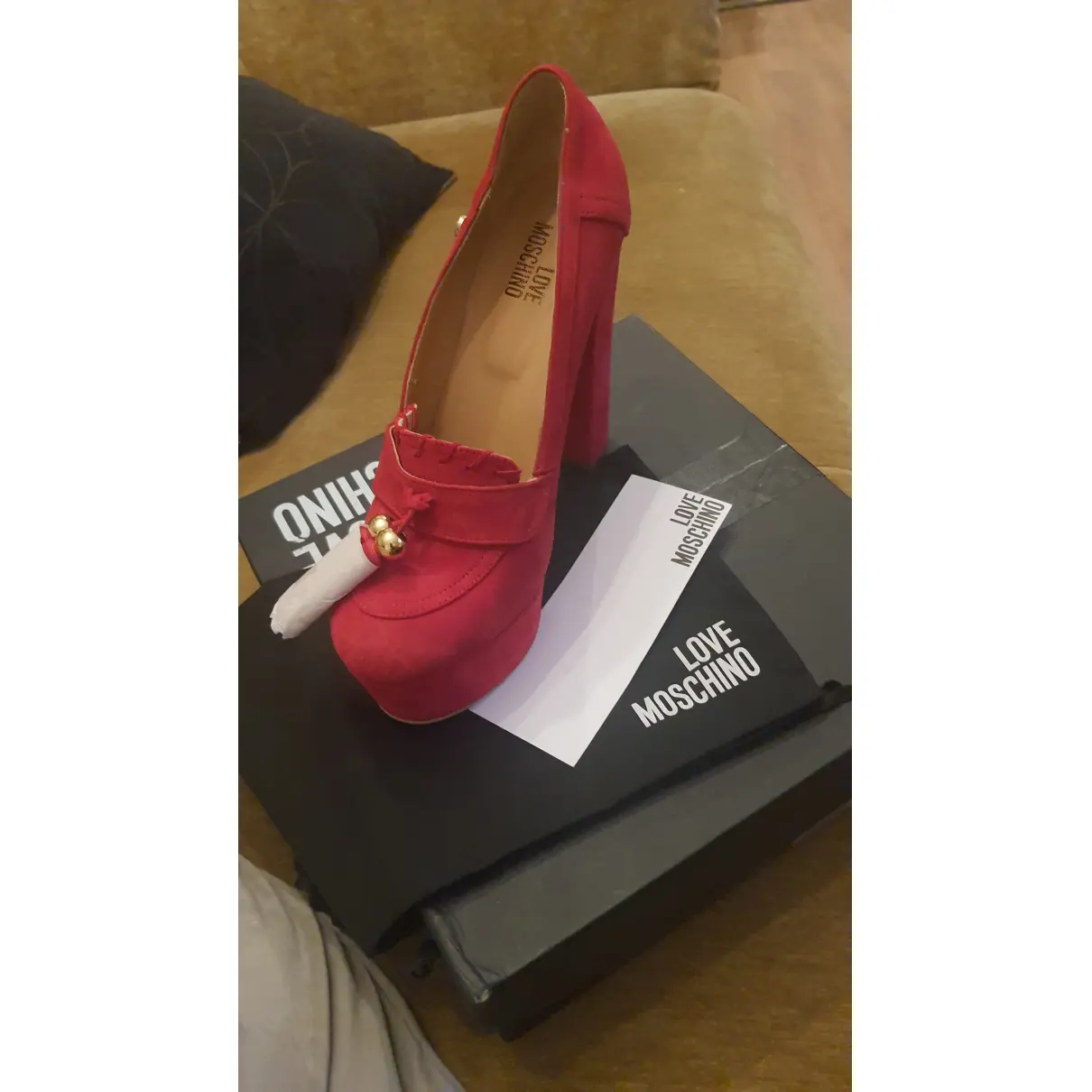 Buy Moschino Leather heels online