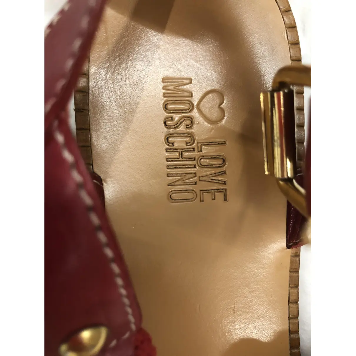 Leather sandals Moschino Love