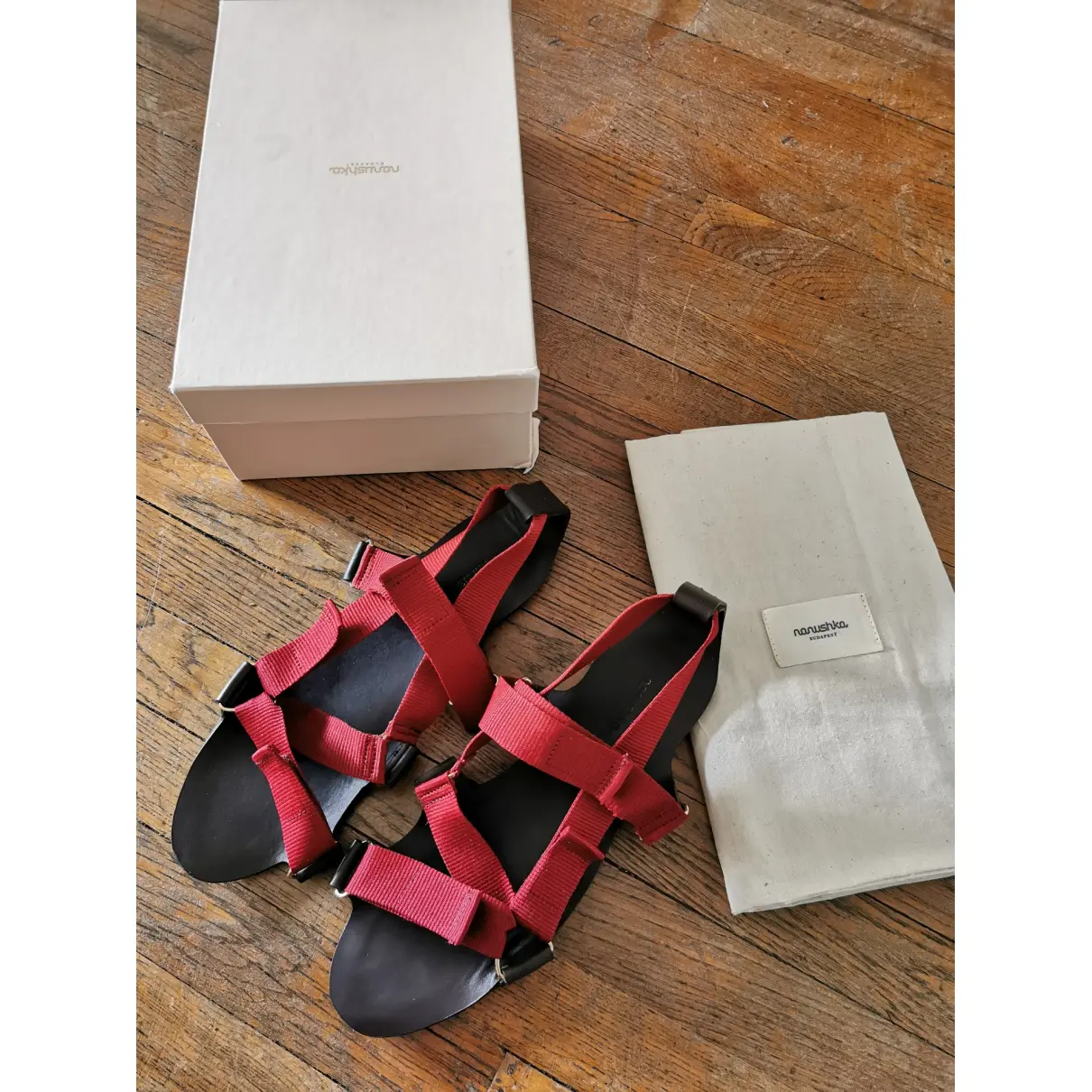 Buy Nanushka Leather sandal online