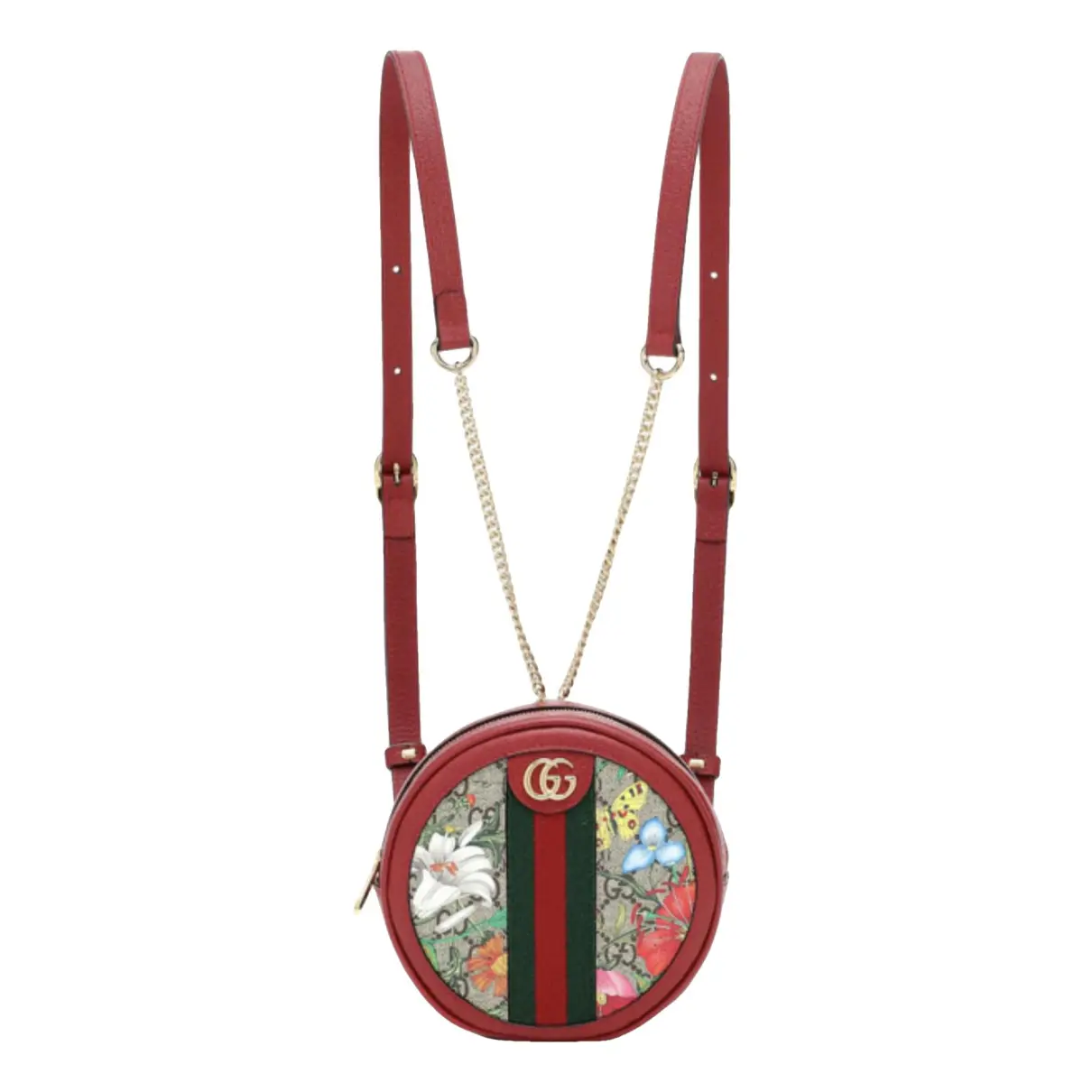 Ophidia Round leather backpack Gucci