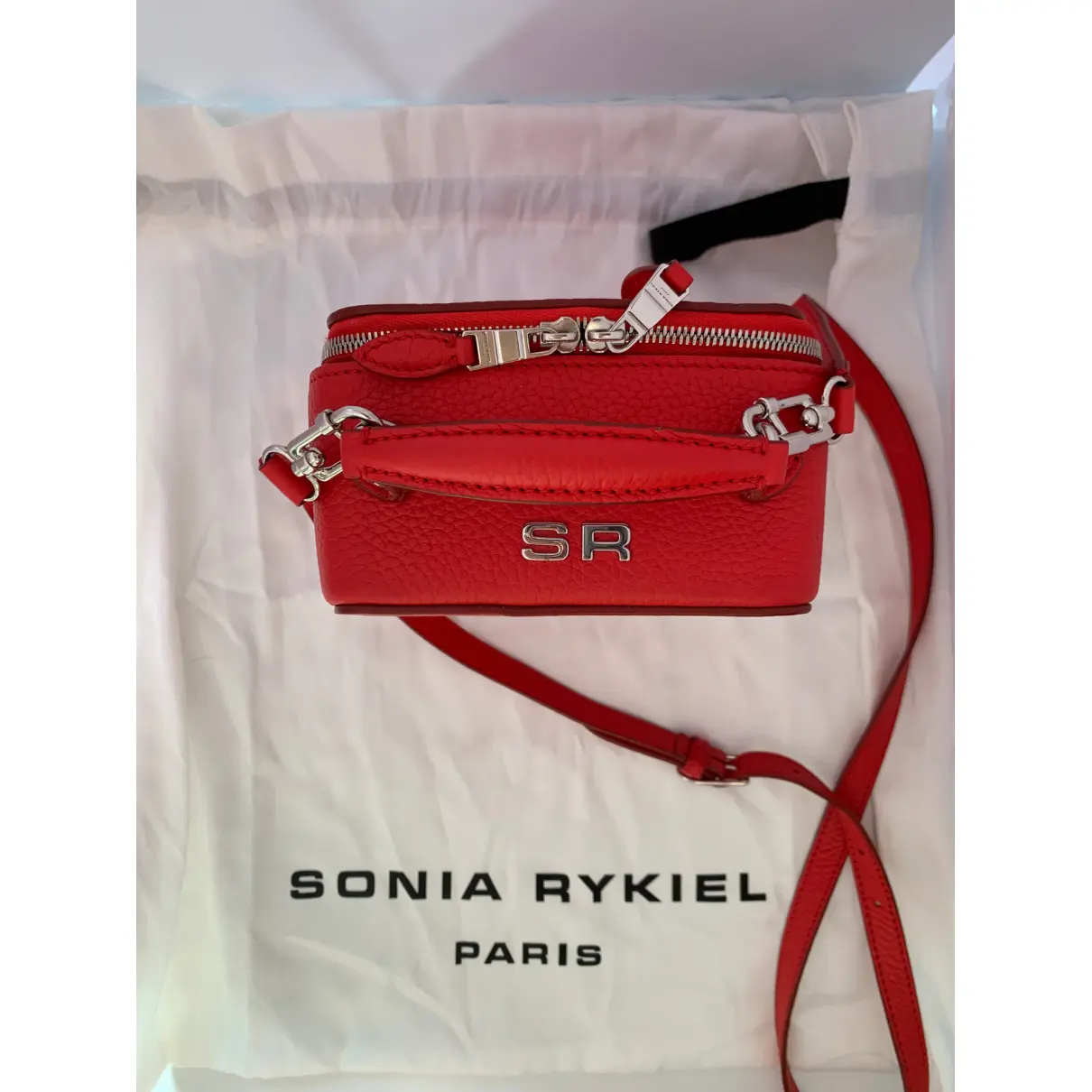 Pavé leather crossbody bag Sonia Rykiel