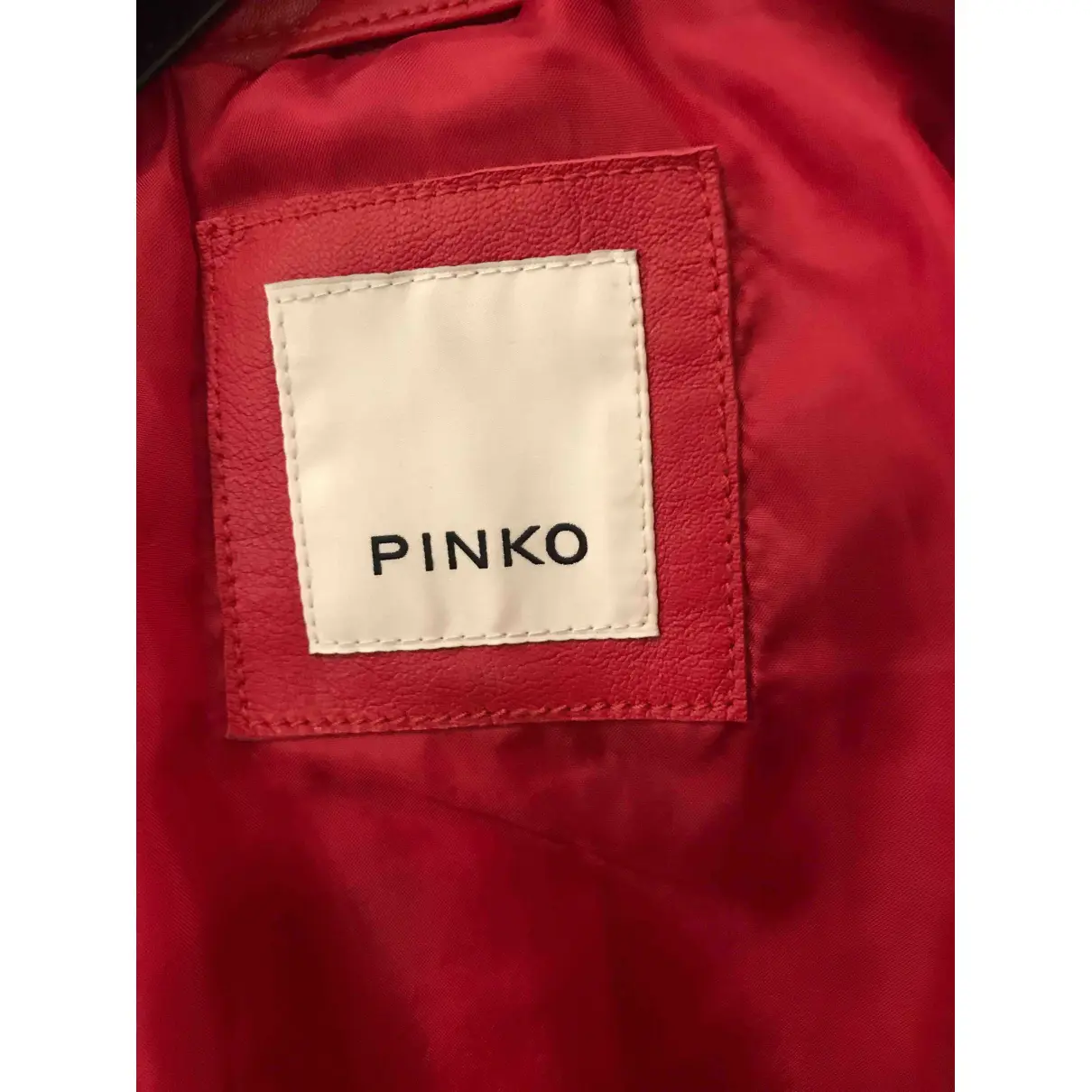Leather short vest Pinko